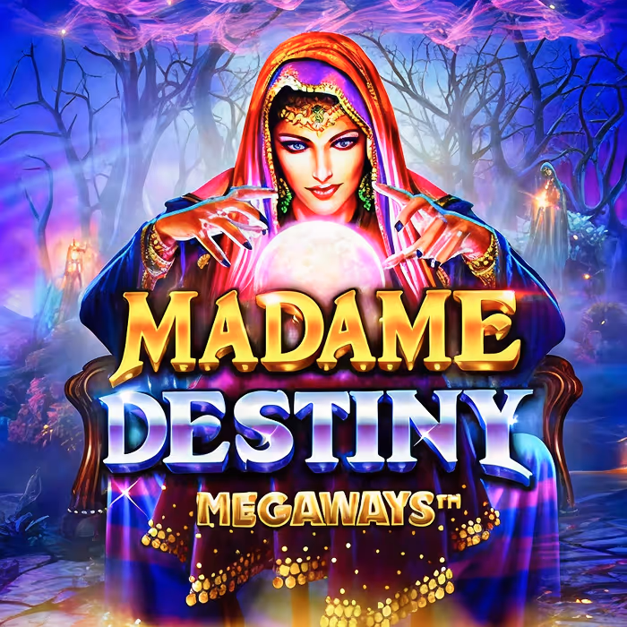 Madame Destiny slot featuring mystical fortune teller theme with expanding wilds and free spins bonus rounds
